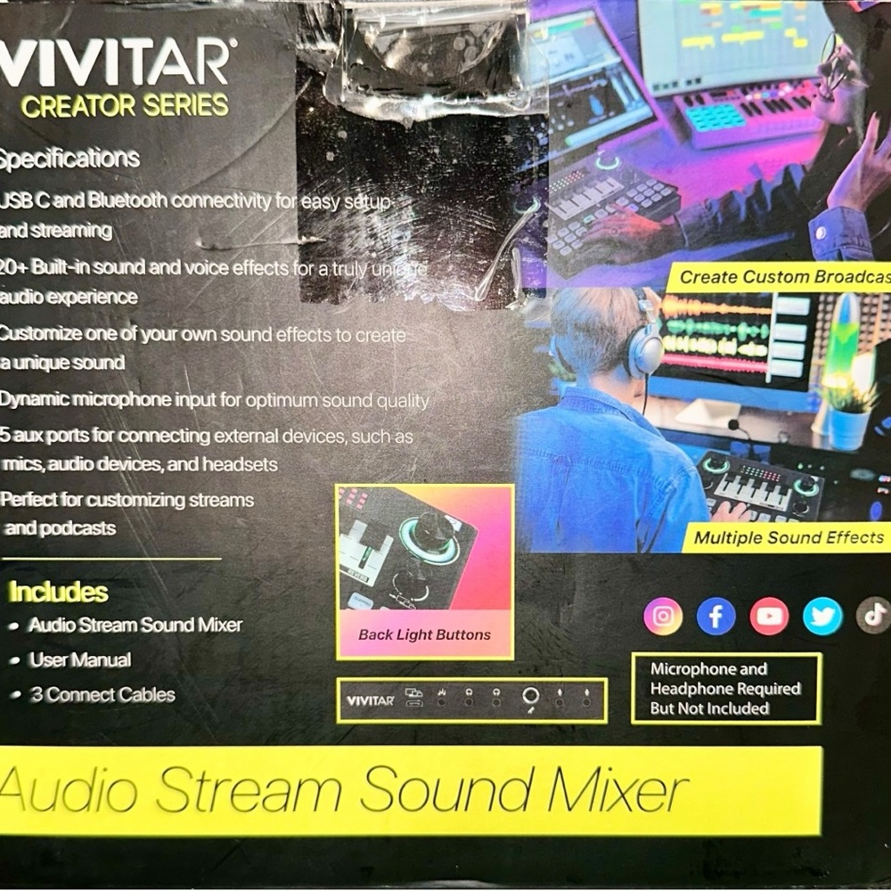 Vivitar Audio Stream Sound Mixer- NEW - Picture 4 of 6